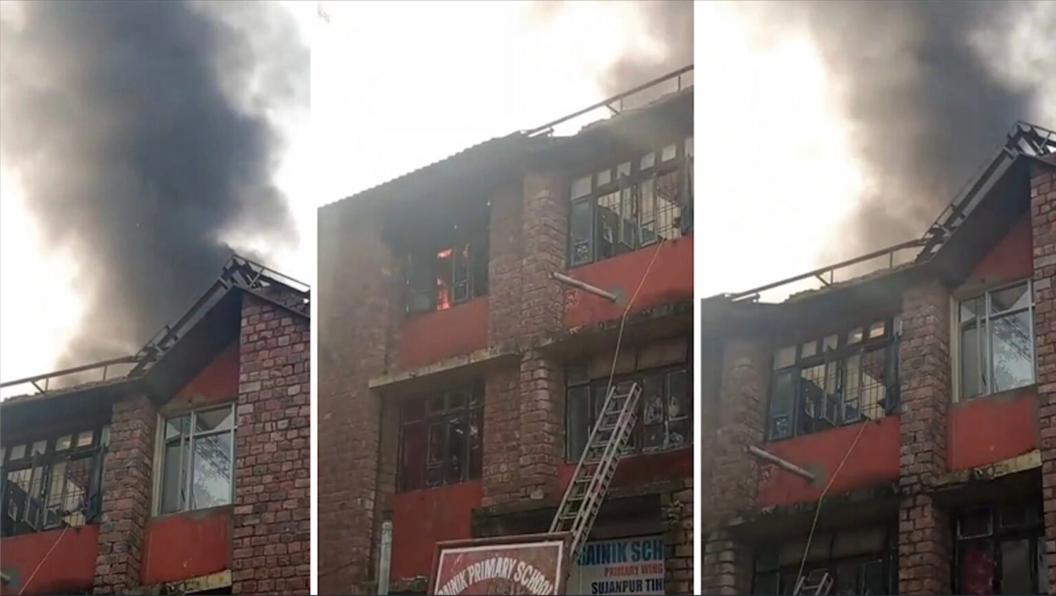 Fire Breaks Out at Sainik School Sujanpur; Building Evacuated Amid Panic