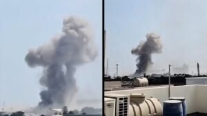 Explosions Reported in Abu Dhabi as Qatar Says It Intercepted Iranian Missile Amid Regional Tensions Smoke visible at a reported blast site in Abu Dhabi following explosions linked to escalating Israel-Iran tensions in the Gulf region