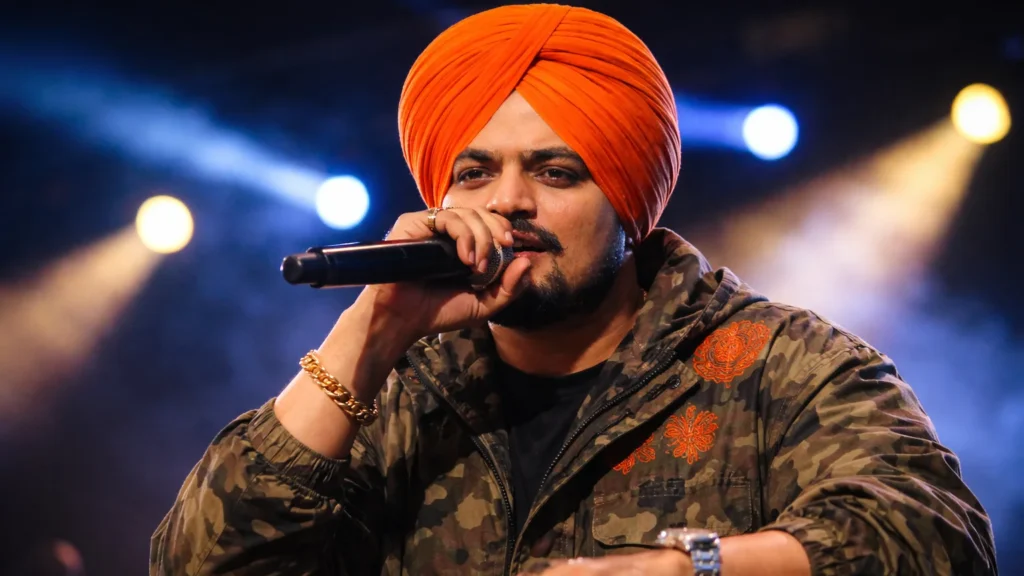 Punjabi singer Sidhu Moose Wala performing at a concert