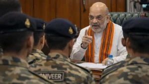 Home Minister Amit Shah during a meeting with Agniveers amid recommendation for 20 percent reservation in state jobs