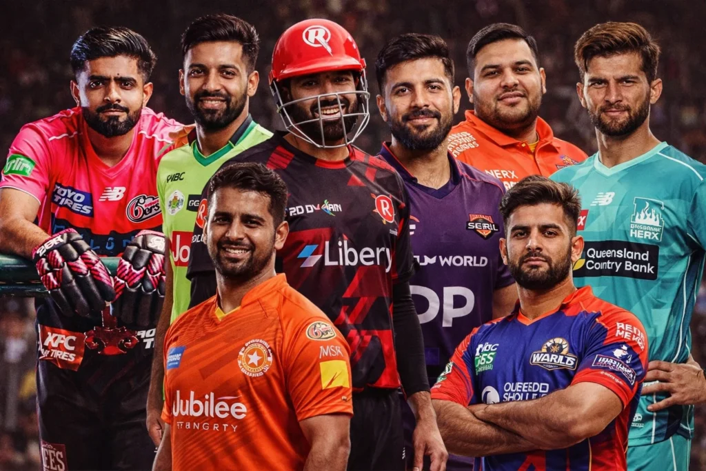 Pakistani cricket players representing different franchises in international T20 leagues