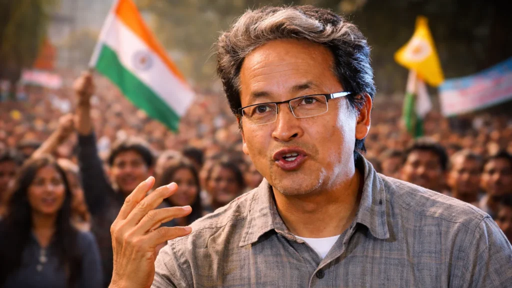 Ladakh Activist Sonam Wangchuk Released After Six Months in Detention Ladakh environmental activist Sonam Wangchuk speaking during a public gathering