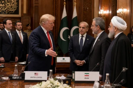 Diplomatic talks in Islamabad with Trump, Iranian delegates, and Pakistani mediators in a high-level meeting
